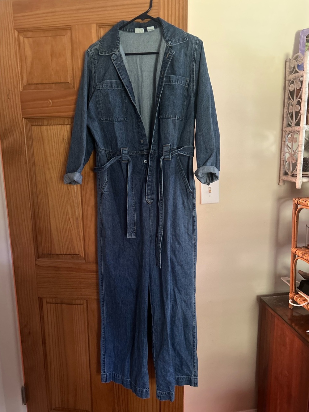 Levi’s Quarter Length Sleeve Pants Jumpsuit w Matching Denim Belt